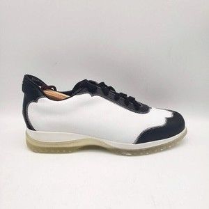 UNUTZER Leather Golfing Shoes in Black / White (Women's EU 38.5 US 7.5)